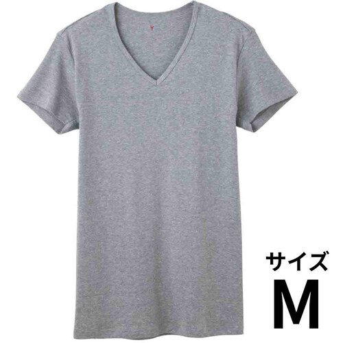 グンゼ YG 紳士 ピュアコットンVネックTシャツ M グレーモク