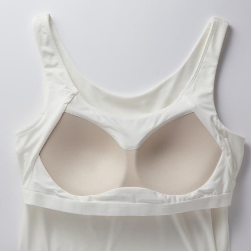 PEACE FIT(ピースフィット) SilkyFACT モールドカップ付 タンクトップ 婦人 オフホワイト L トップバリュ