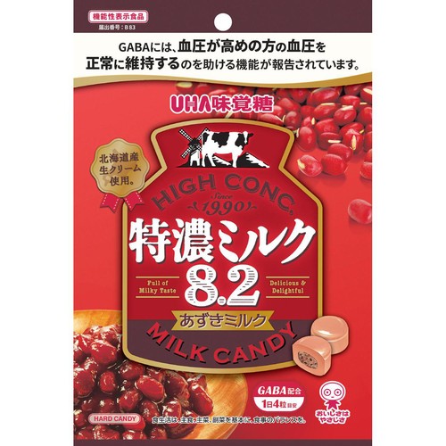 UHA味覚糖 特濃ミルク8.2 あずきミルク 93g