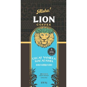 ライオンコーヒー スイスウォーターデカフェ バニラマカダミア 粉 140g