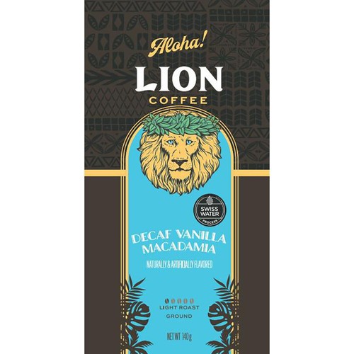 ライオンコーヒー スイスウォーターデカフェ バニラマカダミア 粉 140g