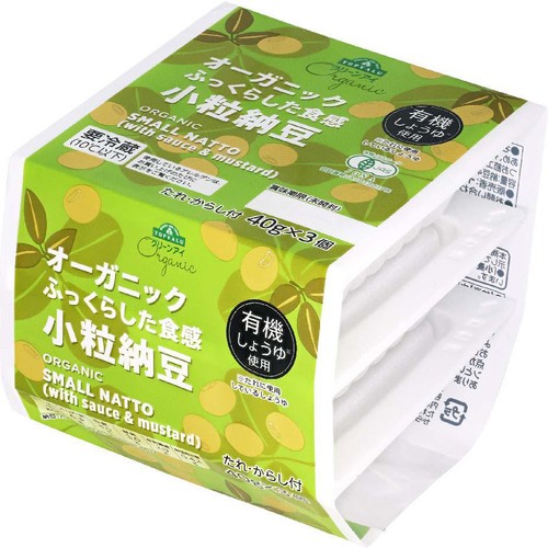 オーガニック小粒納豆 40g x 3個 トップバリュグリーンアイ
