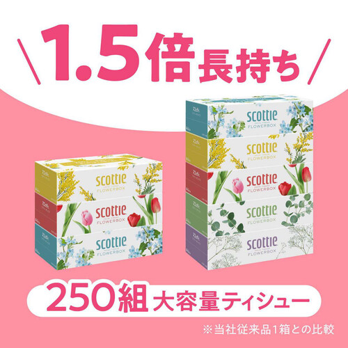 日本製紙クレシア スコッティ フラワーティッシュ 250組 x 3個