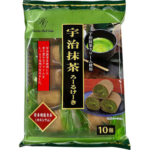 とうりページ 山内製菓 宇治抹茶ろーるけーき 10個入 Green Beans | グリーン