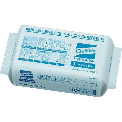花王 トイレクイックル ミントの香り つめかえ用 10枚入 x 3個