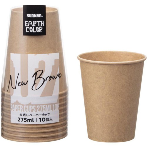 サンナップ 未晒しペーパーカップ 275ml 10個入
