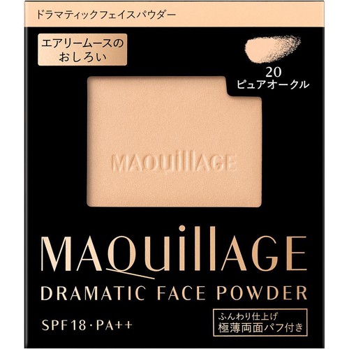マキアージュ ドラマティックフェイスパウダー 20 ピュアオークル レフィル 両面パフ付き 8g