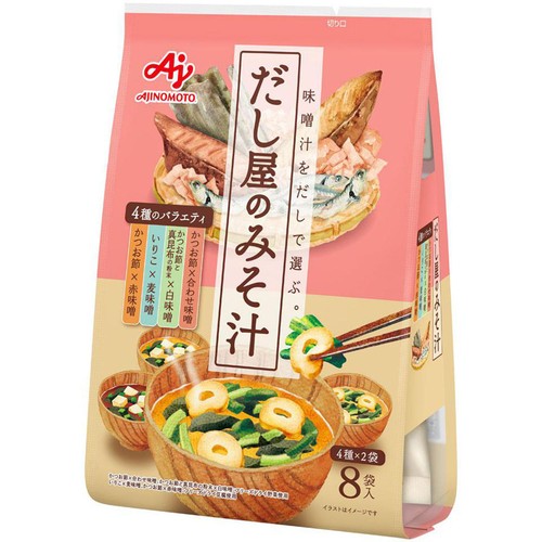 味の素 だし屋のみそ汁 4種のバラエティセット 8袋入 Green Beans