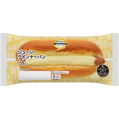 ジューシー ウインナーパン 1個 トップバリュベストプライス