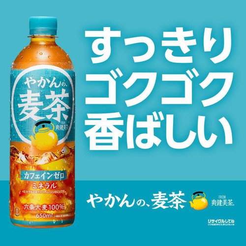 コカ・コーラ やかんの麦茶 1ケース 650ml x 24本 Green Beans