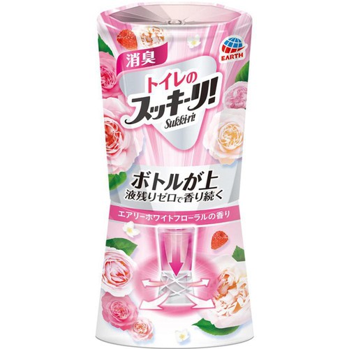 アース製薬 トイレのスッキーリ! 消臭芳香剤 エアリーホワイトフローラルの香り 400ml