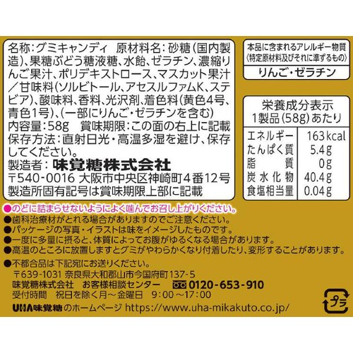 UHA味覚糖 ググッタ シャインマスカット 58g