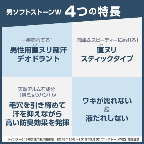 デオナチュレ 男ソフトストーンW 医薬部外品 20g