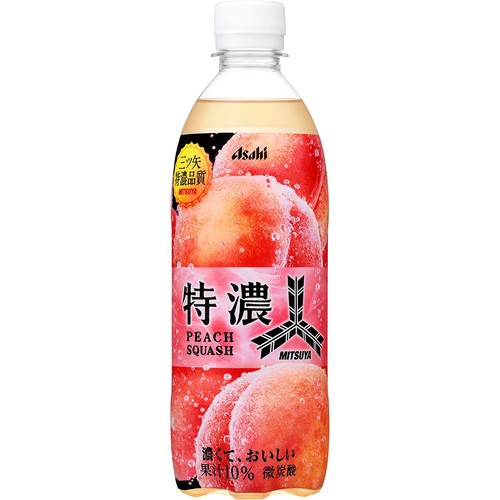 アサヒ飲料 三ツ矢特濃ピーチスカッシュ 500ml Green Beans | グリーン