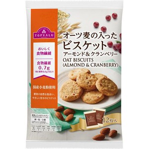 オーツ麦の入ったビスケット アーモンド&クランベリー 12枚