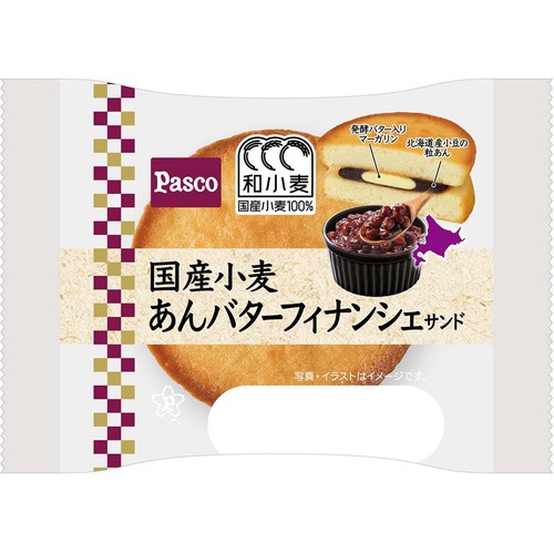 パスコ 国産小麦 あんバターフィナンシェサンド 1個入