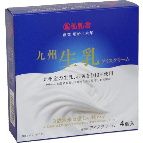 弘乳舎 九州生乳アイスクリーム 70ml x 4個入