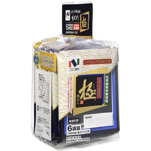 ニコニコのり 味極 6袋詰(8切 x 6枚) Green Beans | グリーンビーンズ