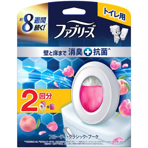P&G ファブリーズ トイレ用 消臭剤+抗菌 フルーティー・クラシック・ブーケ 6.3mL x 2回分