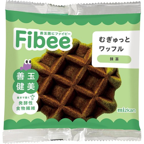 ミツカン Fibee むぎゅっとワッフル 抹茶 1個 Green Beans | グリーン