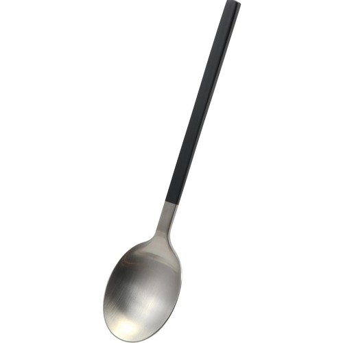 パール金属 ステンレス製カラースプーンL ブラック 18.5cm