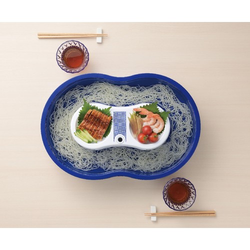 パール金属 真珠乃涼そうめん流し器 Lサイズ 電池式 DD8003 Green