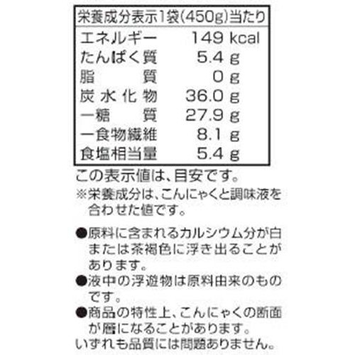 関越物産 味付甘辛こんにゃく お徳用 450g