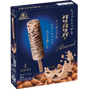 超スーパーリピーターのバリバリばりぃさん専用 森永製菓 ちょっとリッチなパリパリバー アーモンド 46ml x 4本 Green