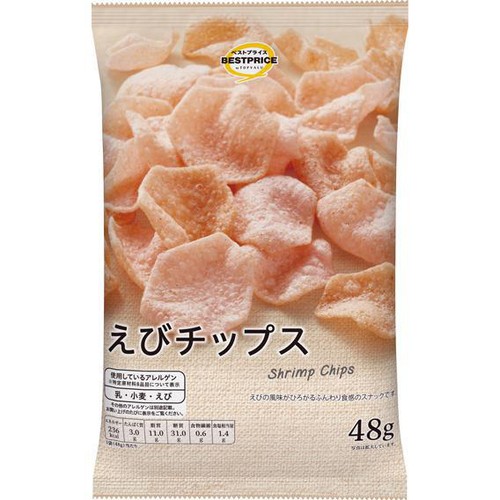 えびチップス(スナックタイプ) 48g トップバリュベストプライス