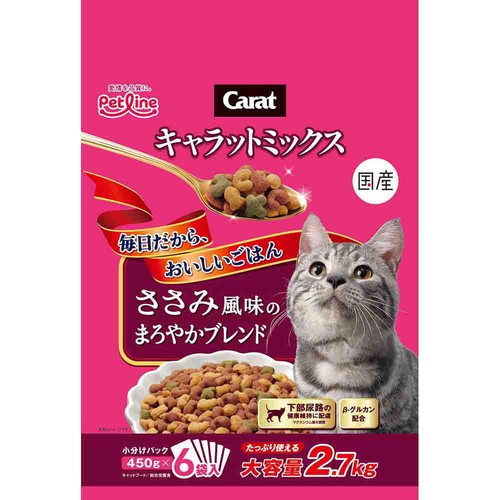 【ペット用】 ペットライン 国産キャラットミックス ささみ風味 2.7kg