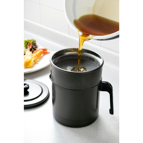 高木金属工業 オイルポット 活性炭油ろ過ポット0.9L フッ素コート 日本