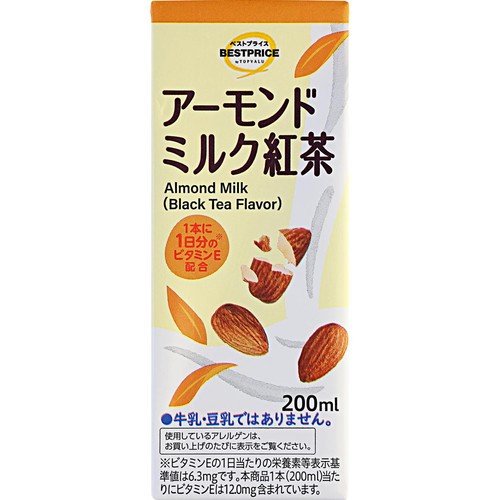 アーモンドミルク紅茶 200ml トップバリュベストプライス