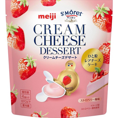 明治 サンモレクリームチーズデザート ストロベリー風味 4個(80g