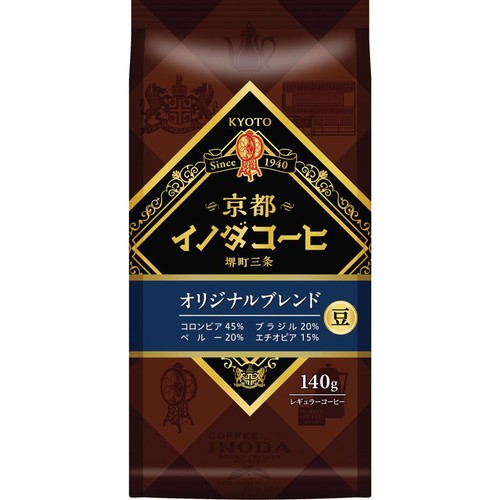 キーコーヒー 【豆】京都イノダコーヒオリジナルブレンド 140g