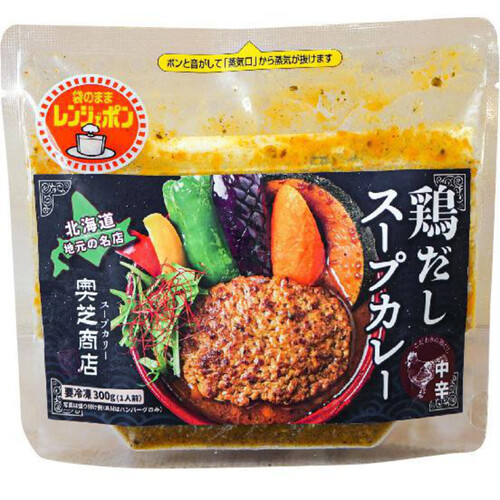 奥芝商店 北海道地元の名店 鶏だしスープカレー【冷凍】 1人前 300g