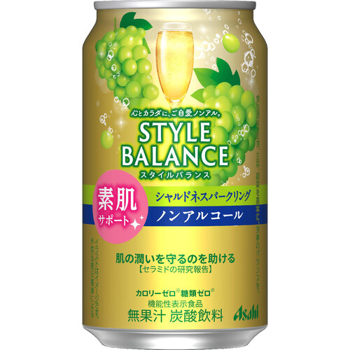 アサヒ スタイルバランス 素肌サポート シャルドネスパークリング 350ml