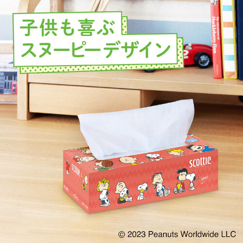 日本製紙クレシア スコッティ スヌーピーティッシュ 220組 3個