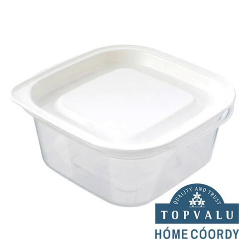 フタをしたままレンジ保存容器 正方形 270ml x 4個入 ホーム