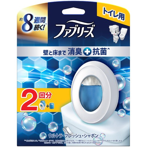 P&G ファブリーズ トイレ用消臭剤+抗菌 ウルトラ・フレッシュ・シャボン 6.3mL x 2回分