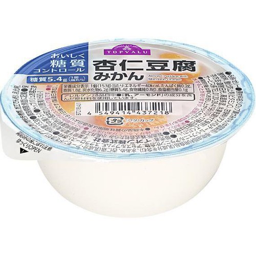 おいしく糖質コントロール 杏仁豆腐みかん 153g トップバリュ Green