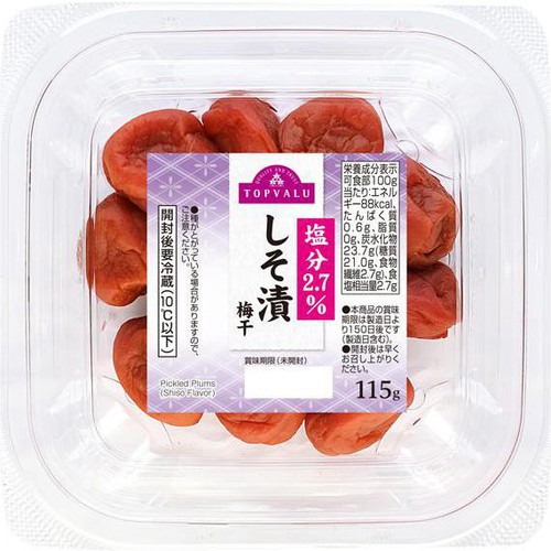 塩分2.7%しそ漬梅干 115g トップバリュ Green Beans | グリーン
