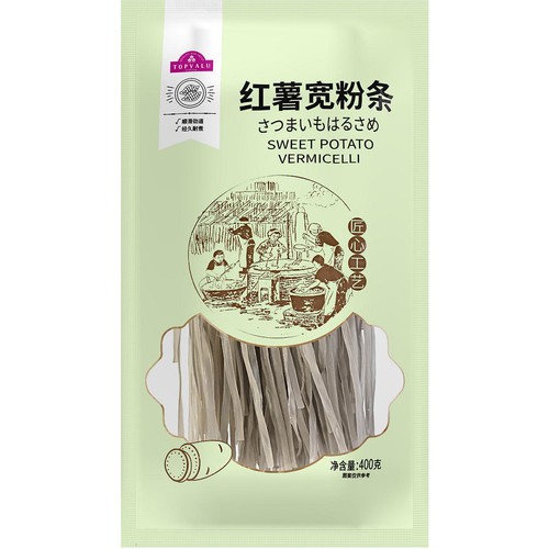 トップバリュ さつまいも春雨 太麺 400g