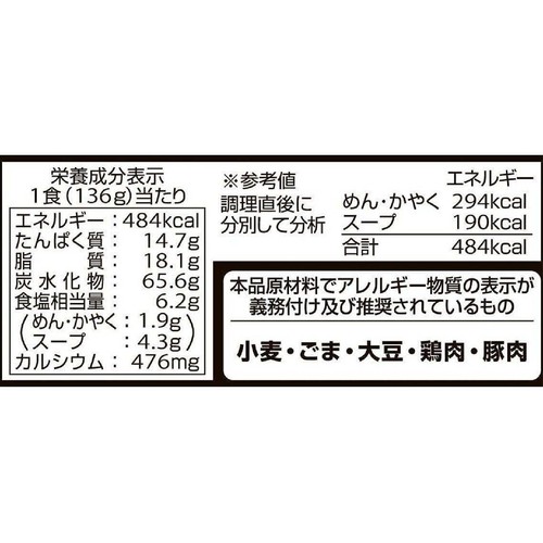 寿がきや 麺処井の庄監修 辛辛魚らーめん 136g