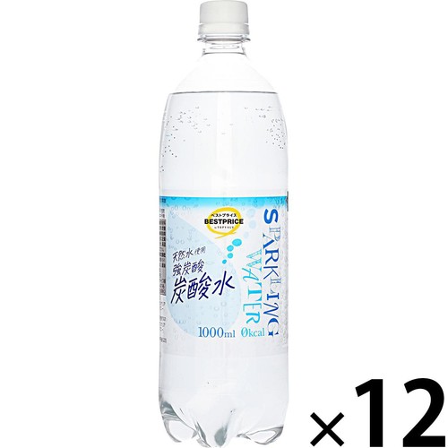 SparklingWater炭酸水 1ケース 1000ml x 12本 トップバリュベストプライス
