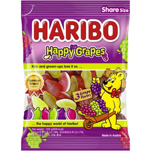 ハリボー ハッピーグレープ 200g
