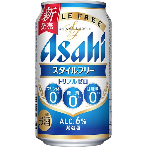 【6%】 アサヒ スタイルフリー  トリプルゼロ 350ml x 6本