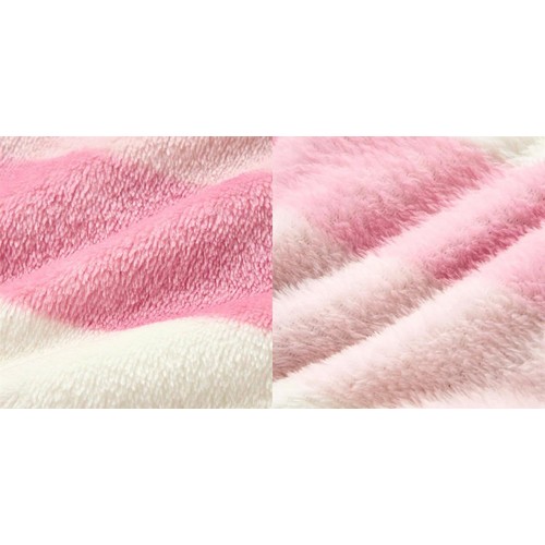 PEACE FIT(ピースフィット)WARM フリース長袖ルームウェア ボーダー 女の子 ピンク 120cm トップバリュ