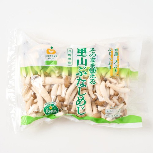[鮮度+] 長野県産ミスズライフ そのまま使える里山ぶなしめじ 450g 1袋