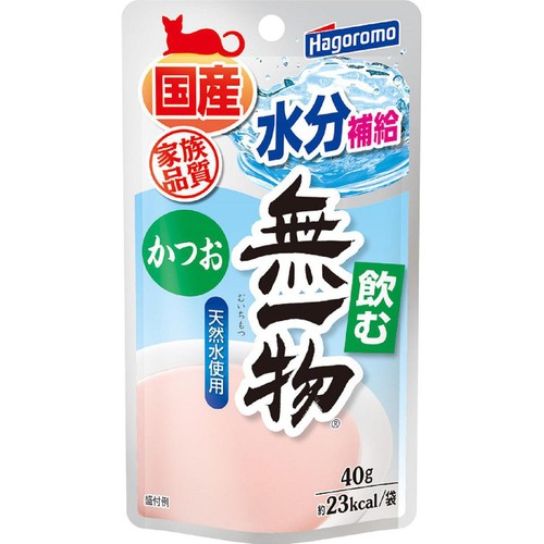【ペット用】 はごろもフーズ 【国産】飲む無一物パウチ かつお 40g