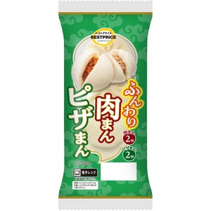 ふんわり肉まんピザまん 2種 x 2個 トップバリュベストプライス Green